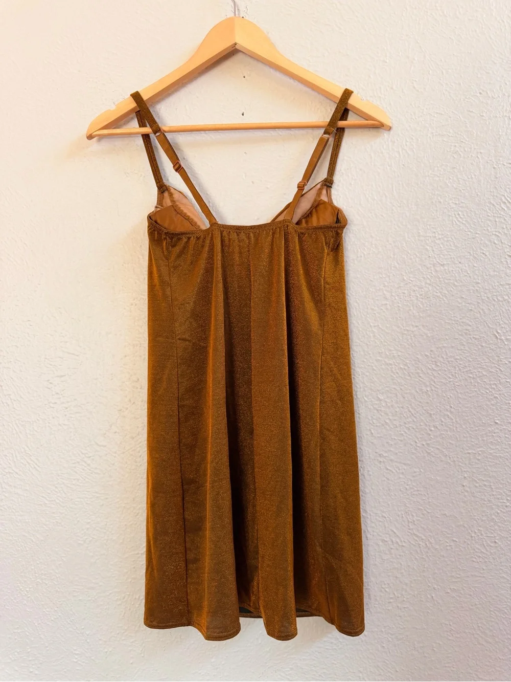 Victoria’s Secret brown cami slip with built in bra